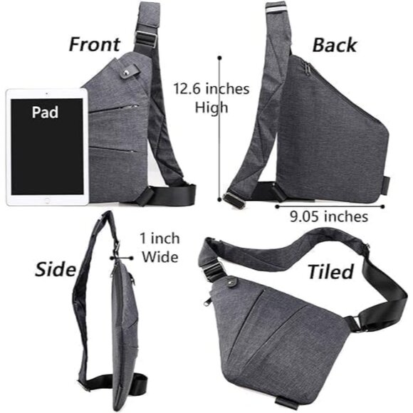 Travel Purse Oxford Cloth Small Anti Theft Crossbody for Women - Picture 5 of 8